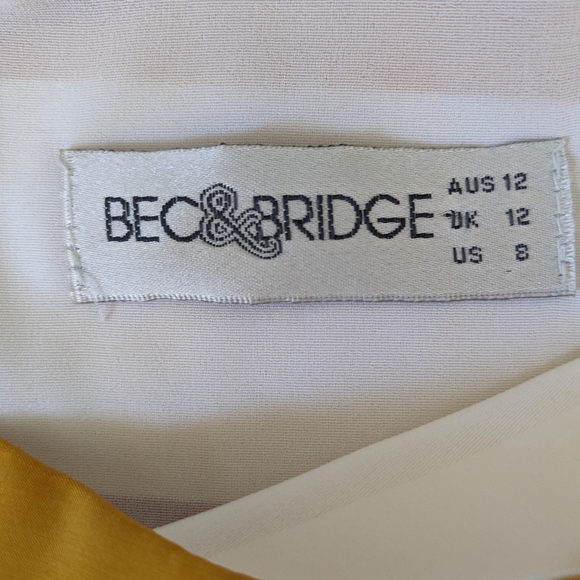 Bec & Bridge Striped sleeveless Shift Dress 12 - Picture 3 of 8